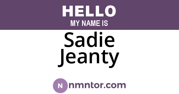 Sadie Jeanty