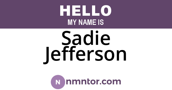 Sadie Jefferson