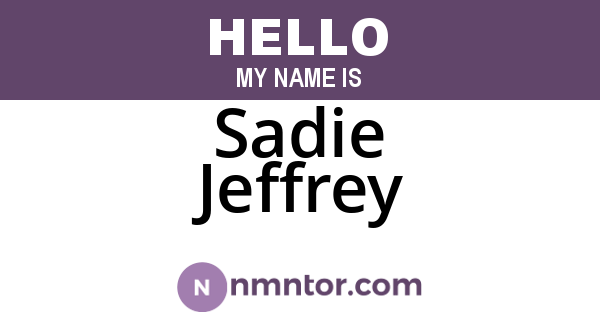 Sadie Jeffrey