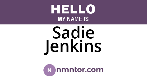 Sadie Jenkins