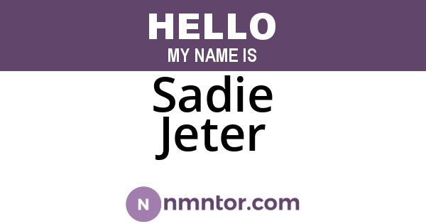 Sadie Jeter
