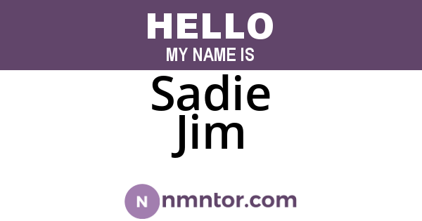 Sadie Jim