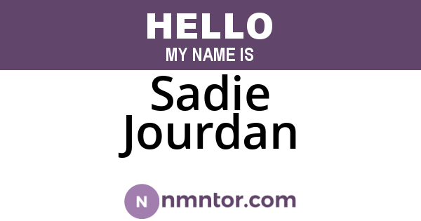 Sadie Jourdan