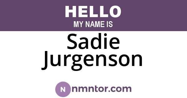 Sadie Jurgenson