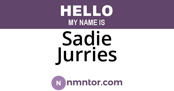 Sadie Jurries