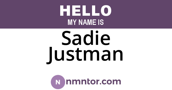 Sadie Justman
