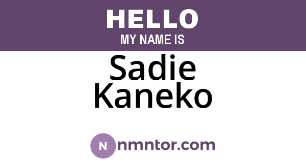 Sadie Kaneko