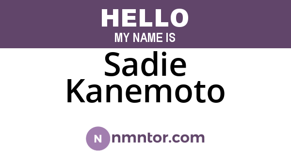 Sadie Kanemoto