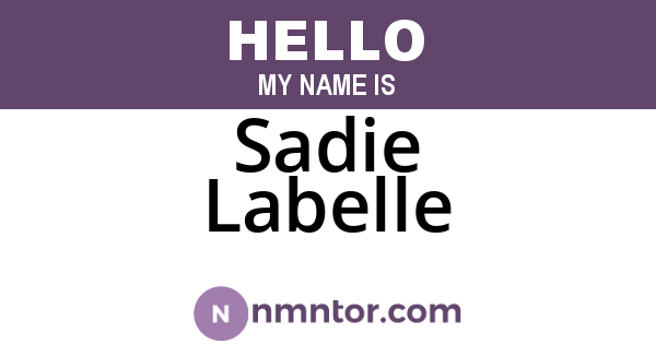 Sadie Labelle