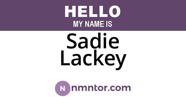 Sadie Lackey