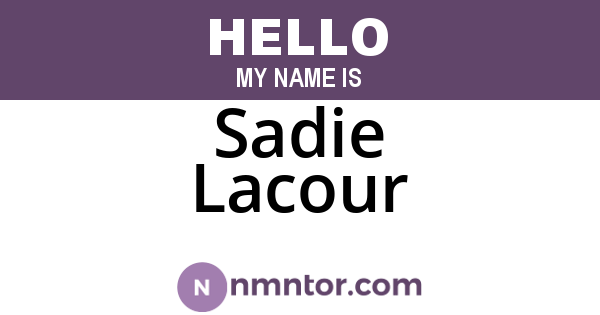 Sadie Lacour