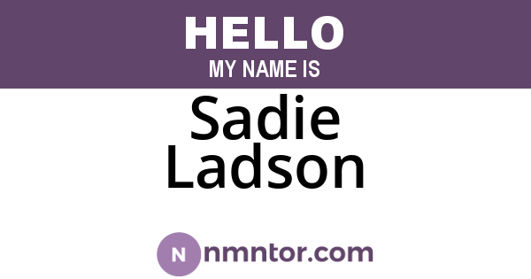 Sadie Ladson