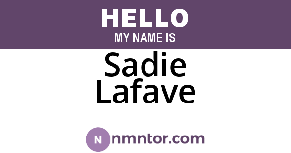 Sadie Lafave