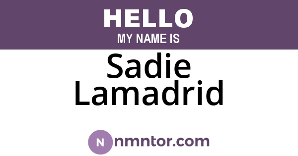 Sadie Lamadrid