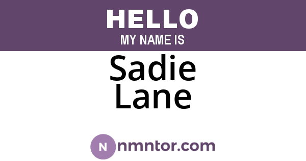 Sadie Lane