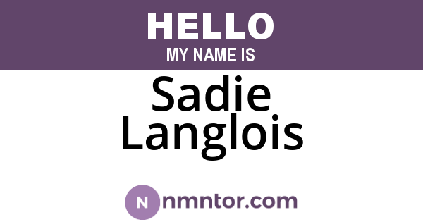 Sadie Langlois