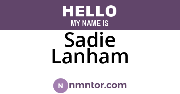 Sadie Lanham