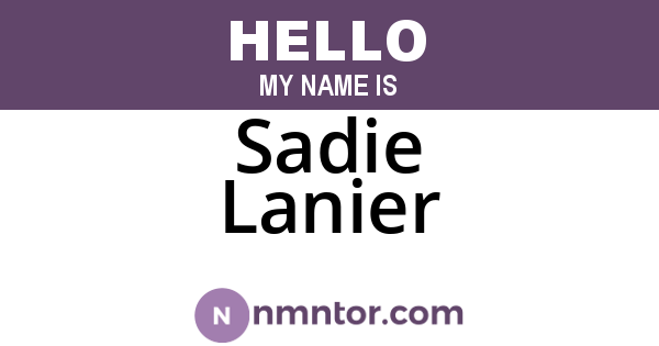 Sadie Lanier