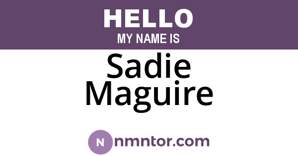 Sadie Maguire