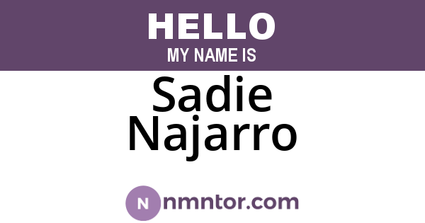 Sadie Najarro