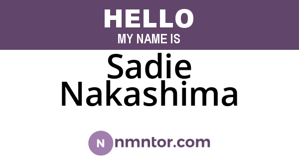 Sadie Nakashima