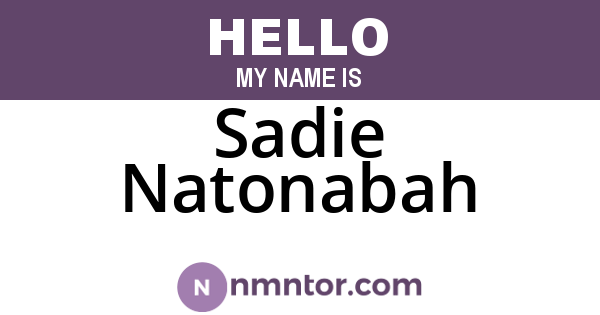 Sadie Natonabah