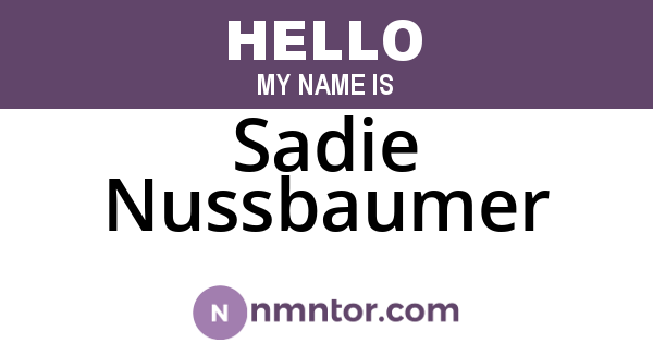 Sadie Nussbaumer