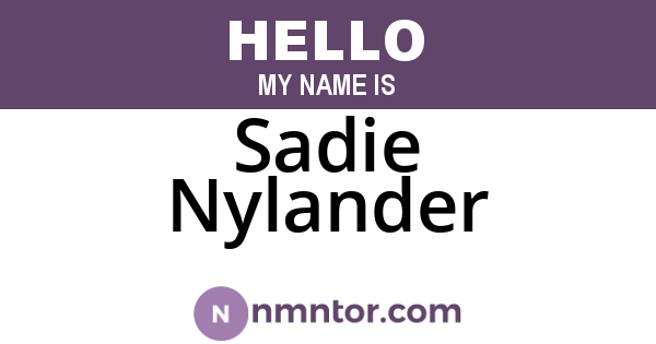 Sadie Nylander