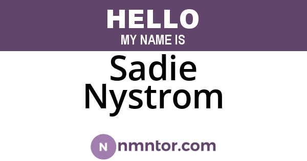 Sadie Nystrom