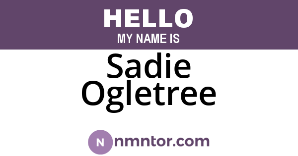Sadie Ogletree