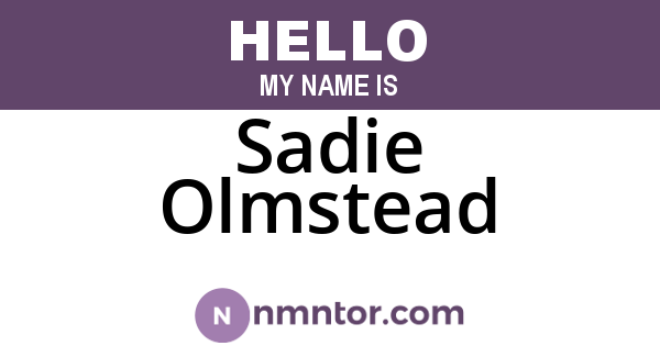 Sadie Olmstead