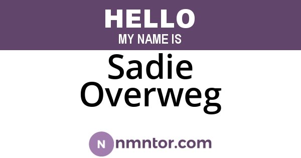 Sadie Overweg