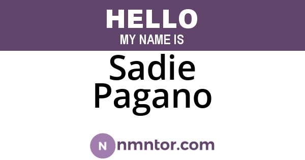 Sadie Pagano