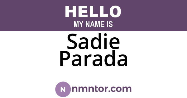 Sadie Parada