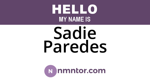 Sadie Paredes