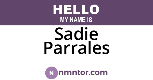 Sadie Parrales