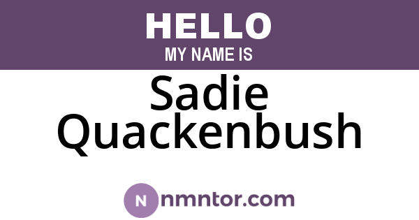 Sadie Quackenbush
