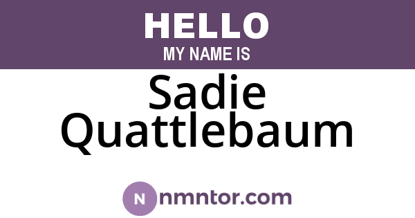 Sadie Quattlebaum