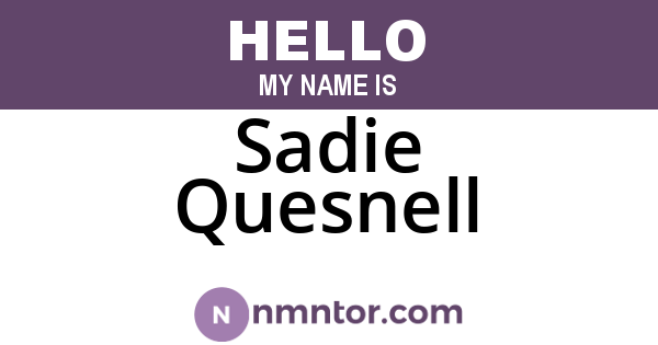 Sadie Quesnell