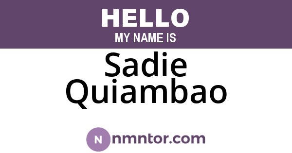 Sadie Quiambao