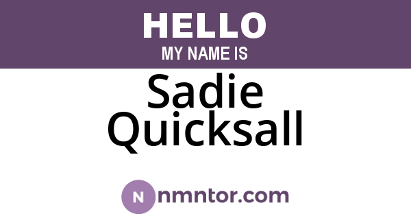 Sadie Quicksall