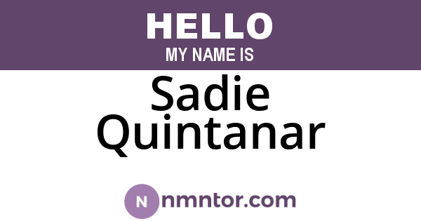 Sadie Quintanar
