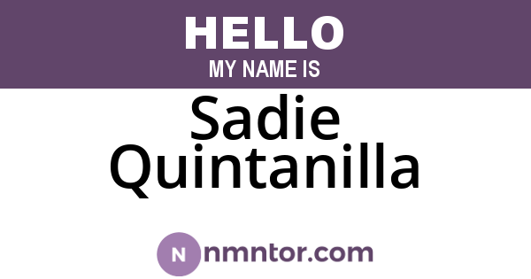 Sadie Quintanilla