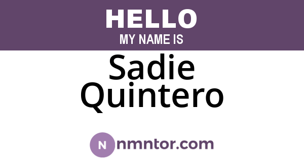 Sadie Quintero