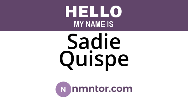 Sadie Quispe