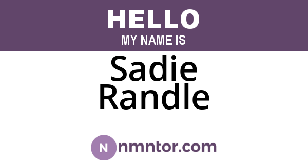 Sadie Randle