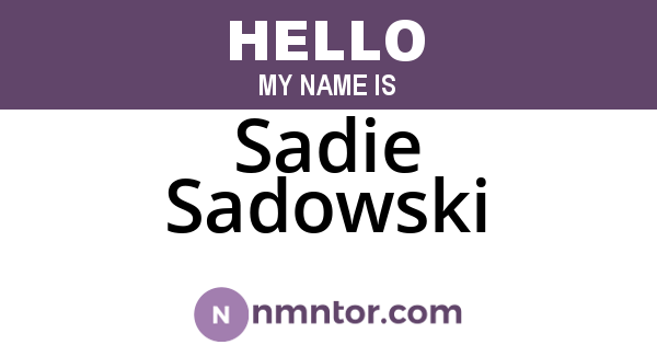 Sadie Sadowski