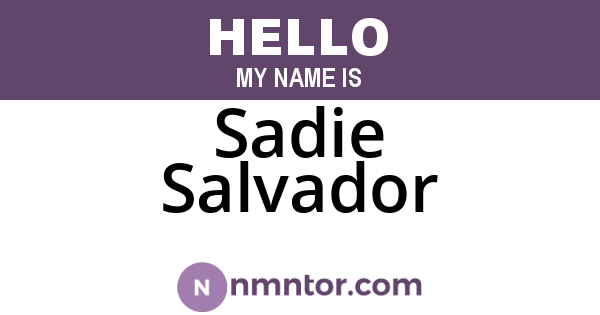 Sadie Salvador
