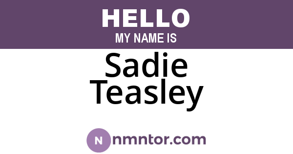 Sadie Teasley