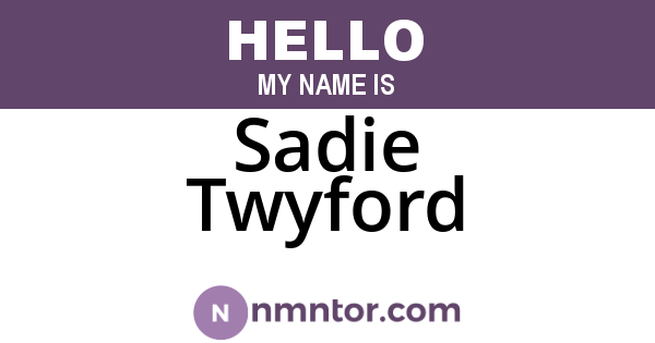 Sadie Twyford